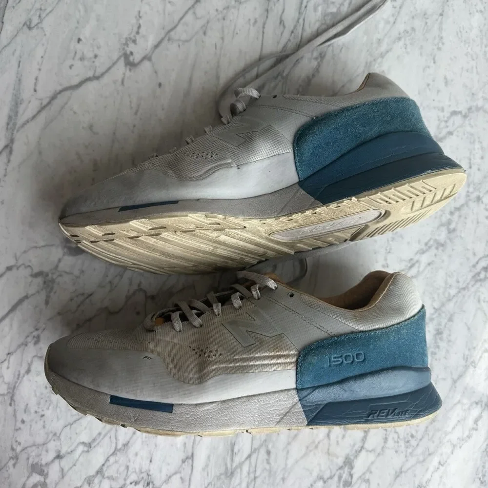 New Balance Men’s MD1500FS Re-Engineered Carolina Silver Blue Suede Leather 9